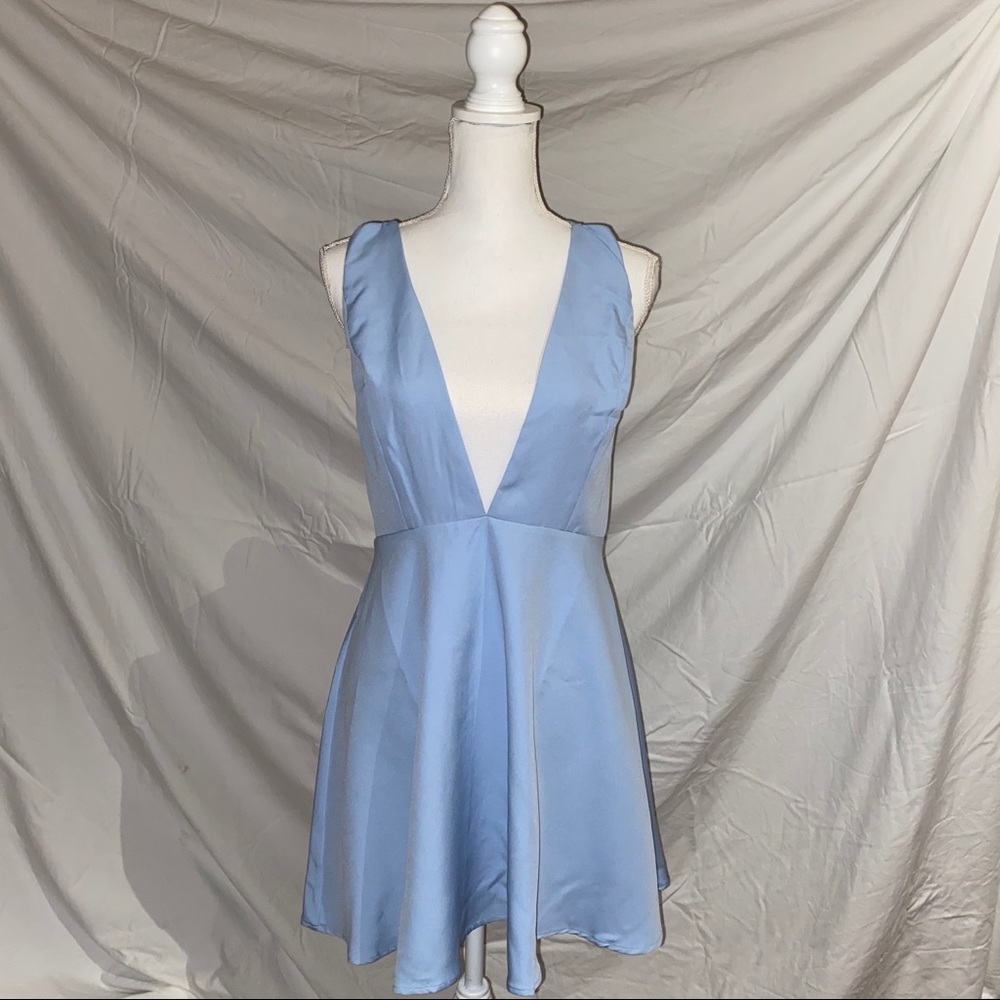 Baby blue mini dress